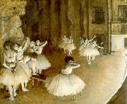 Edgar Degas Ballet Rehearsal on Stage Spain oil painting reproduction